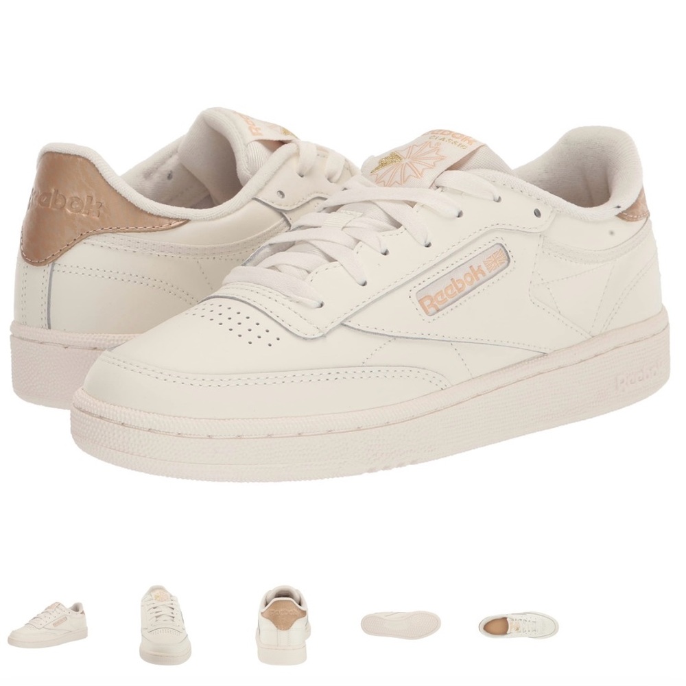 Reebok Women's Club C 85 Sneaker Size 9 Chalk/Sahara/Gold Metallic